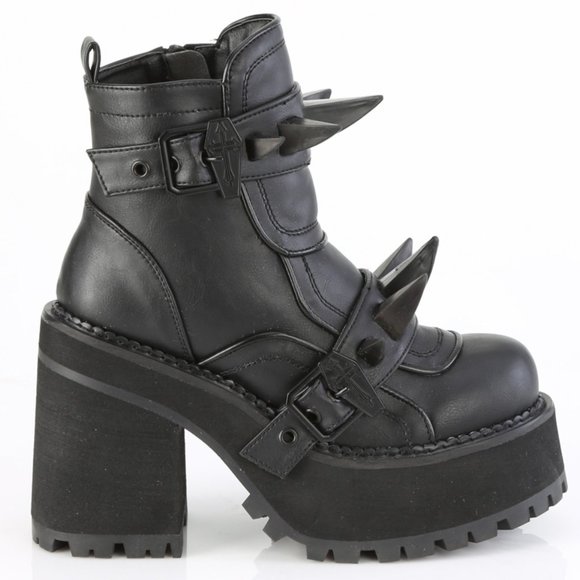 Goth Platform Spike Coffin Ankle Boots